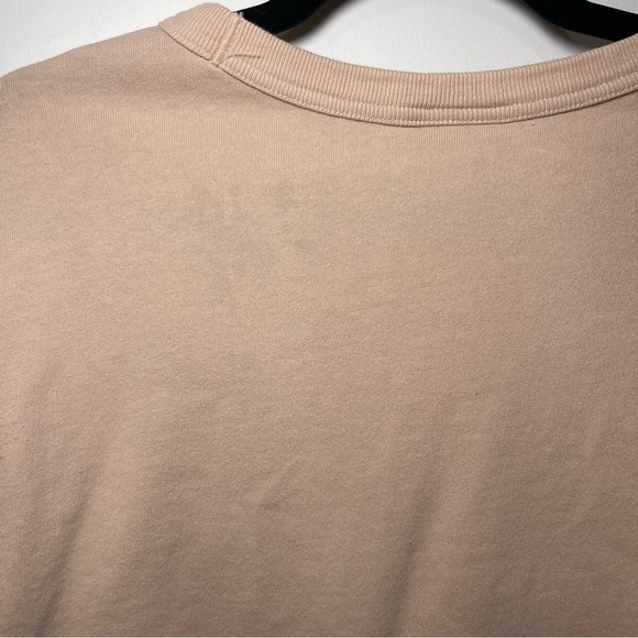 Champion Women's light pink logo casual crop top vrew neck sweatshirt in size M - Picture 7 of 7